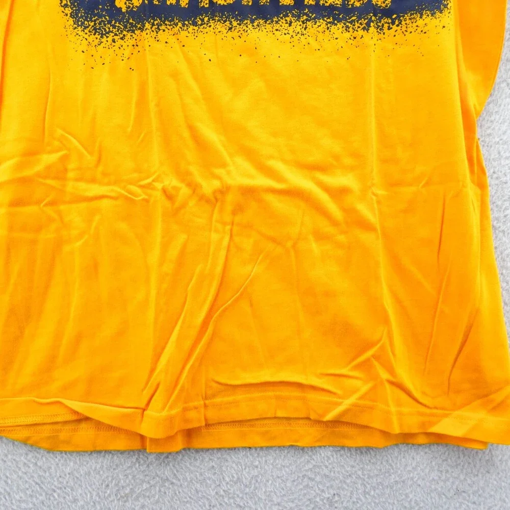 Nashville Predators Shirt Mens Medium Adidas‎ Yellow NHL Hockey Tee Athletic New